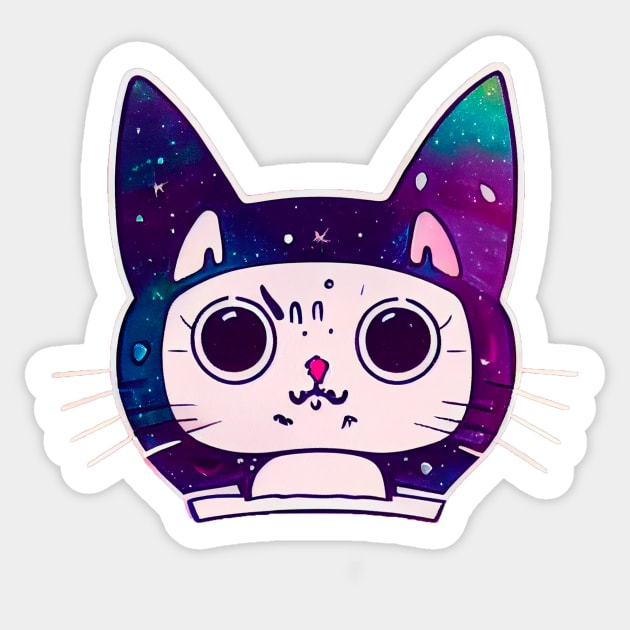 Cat cute sticker styles Galaxy Sticker by ComicsFactory